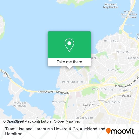 Team Lisa and Harcourts Hoverd & Co map