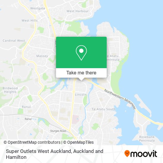 Super Outlets West Auckland map