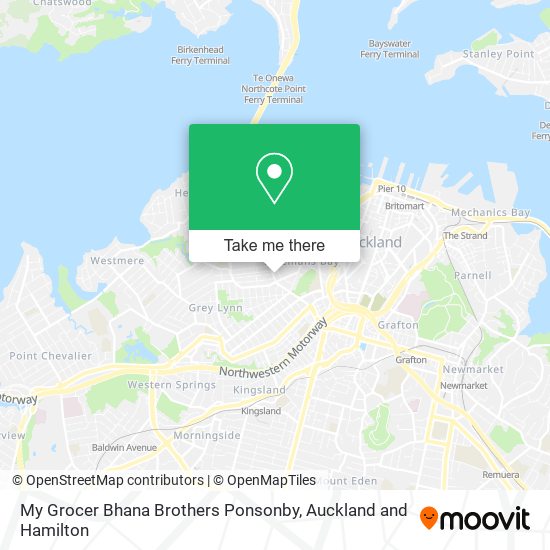 My Grocer Bhana Brothers Ponsonby map