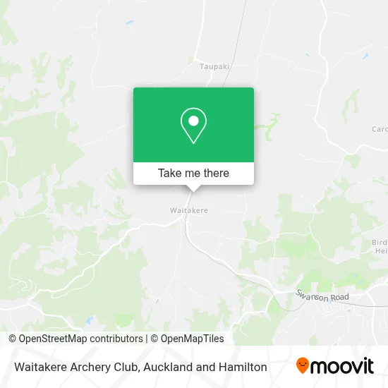 Waitakere Archery Club map