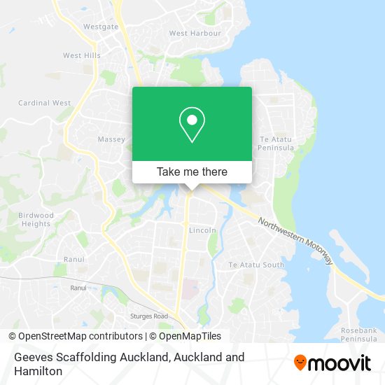 Geeves Scaffolding Auckland map