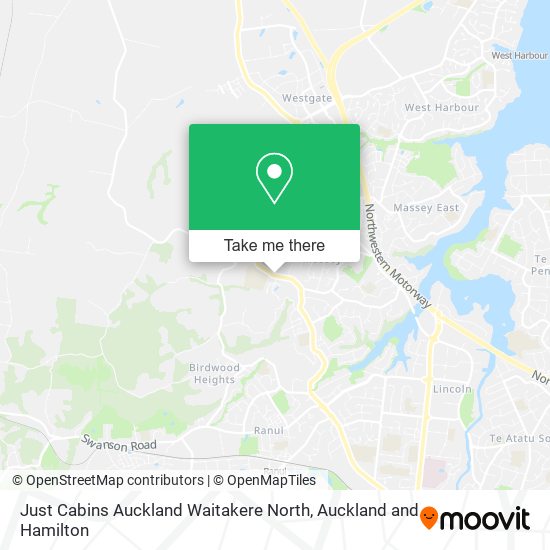 Just Cabins Auckland Waitakere North地图