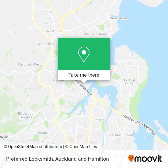 Preferred Locksmith map