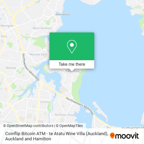 Coinflip Bitcoin ATM - te Atatu Wine Villa (Auckland) map