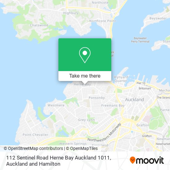 112 Sentinel Road Herne Bay Auckland 1011 map