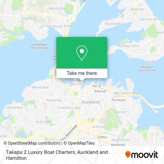 Takapu 2 Luxury Boat Charters map