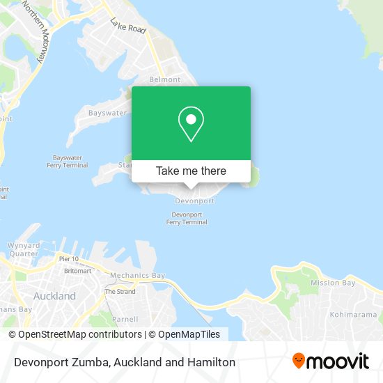Devonport Zumba map