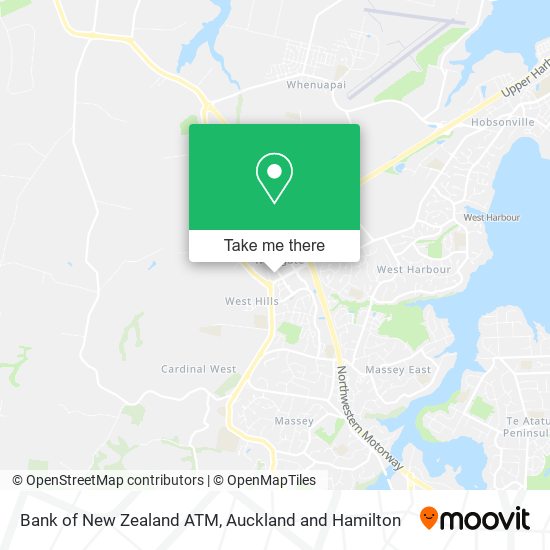 Bank of New Zealand ATM map