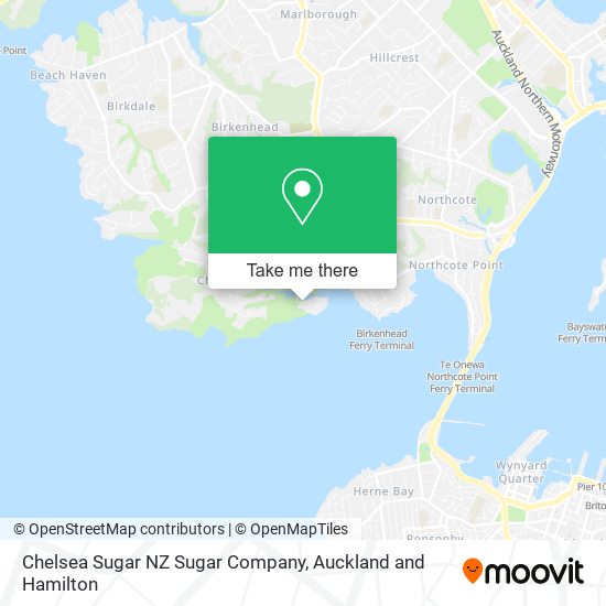 Chelsea Sugar NZ Sugar Company map