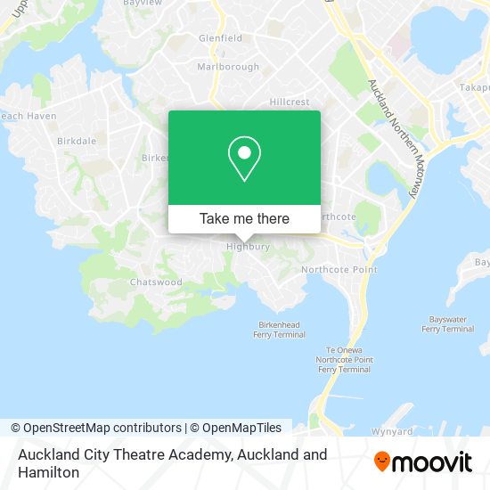 Auckland City Theatre Academy map