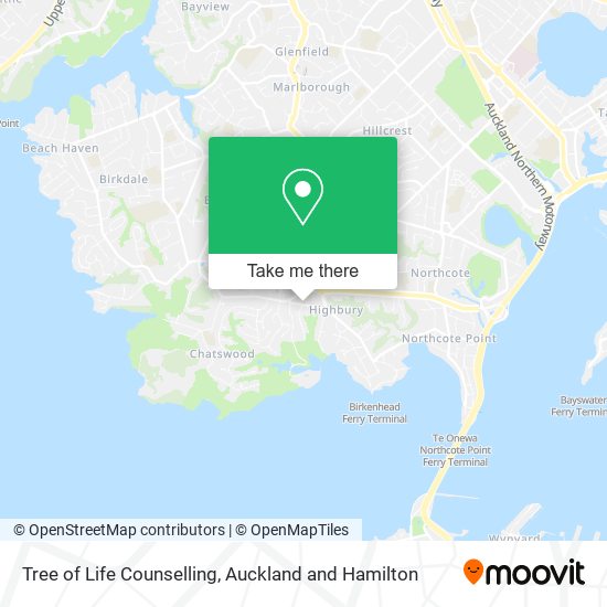 Tree of Life Counselling map