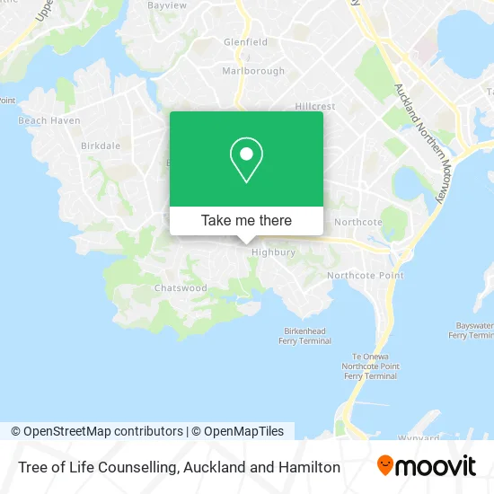 Tree of Life Counselling map