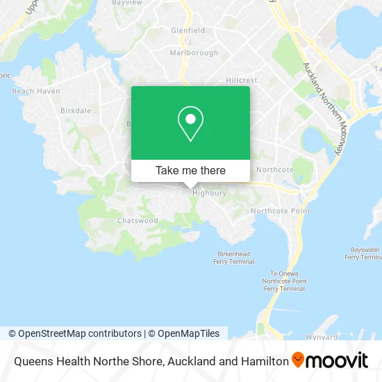 Queens Health Northe Shore map