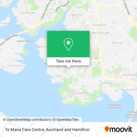 Te Mana Care Centre map