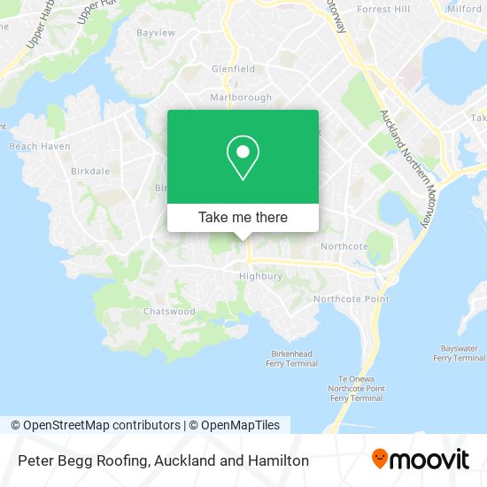 Peter Begg Roofing map