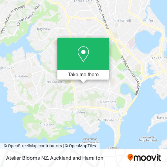 Atelier Blooms NZ map