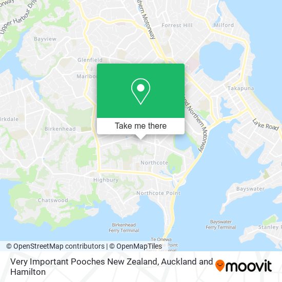 Very Important Pooches New Zealand map
