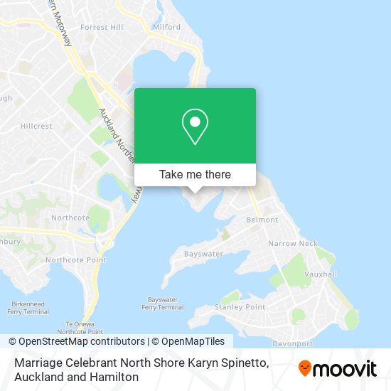 Marriage Celebrant North Shore Karyn Spinetto map