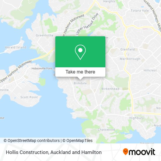Hollis Construction map