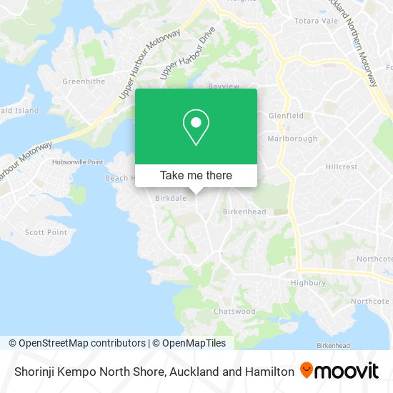 Shorinji Kempo North Shore map