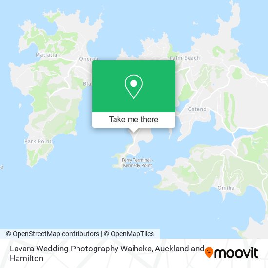 Lavara Wedding Photography Waiheke map