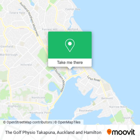 The Golf Physio Takapuna map