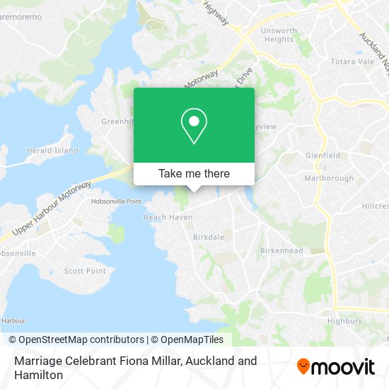 Marriage Celebrant Fiona Millar map