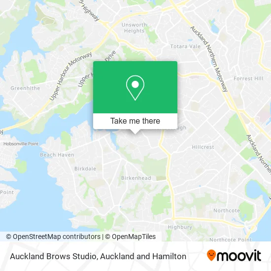 Auckland Brows Studio map