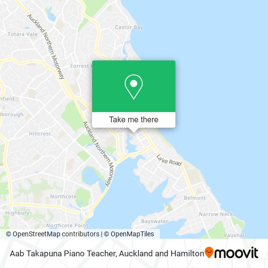 Aab Takapuna Piano Teacher map