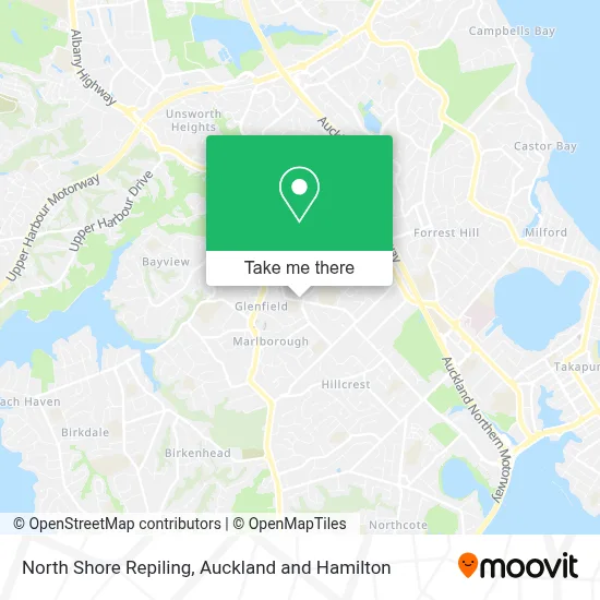 North Shore Repiling map