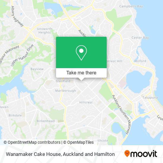 Wanamaker Cake House map