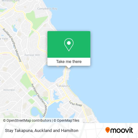 Stay Takapuna map