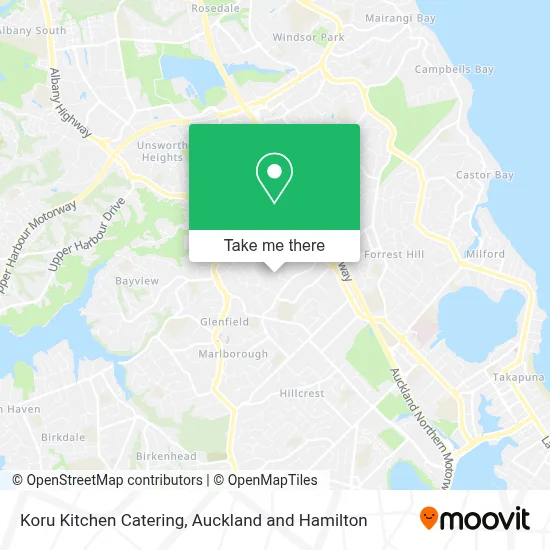 Koru Kitchen Catering map