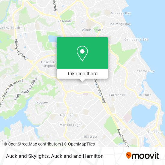 Auckland Skylights map