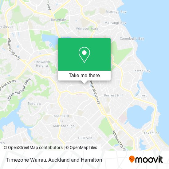 Timezone Wairau map