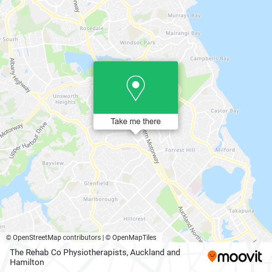 The Rehab Co Physiotherapists map