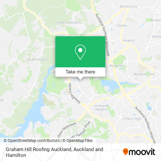 Graham Hill Roofing Auckland map