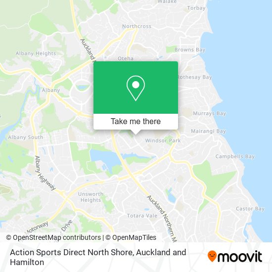 Action Sports Direct North Shore map