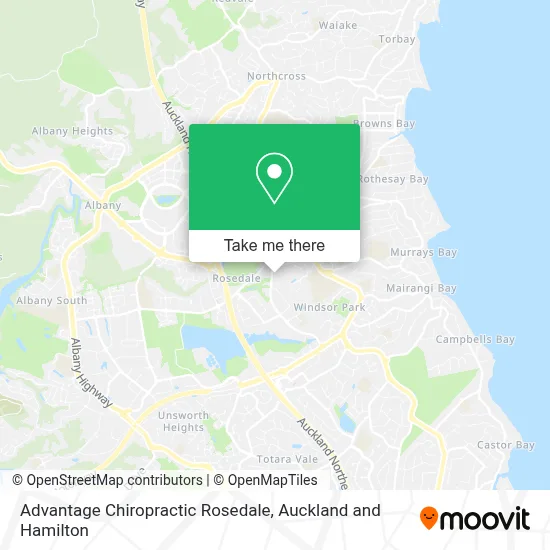 Advantage Chiropractic Rosedale map