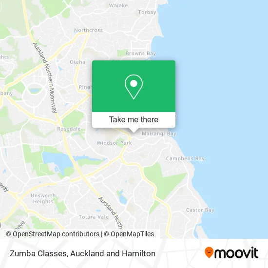 Zumba Classes map