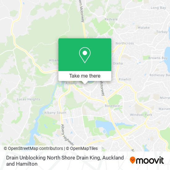 Drain Unblocking North Shore Drain King map