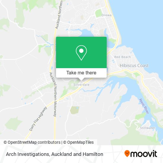 Arch Investigations map