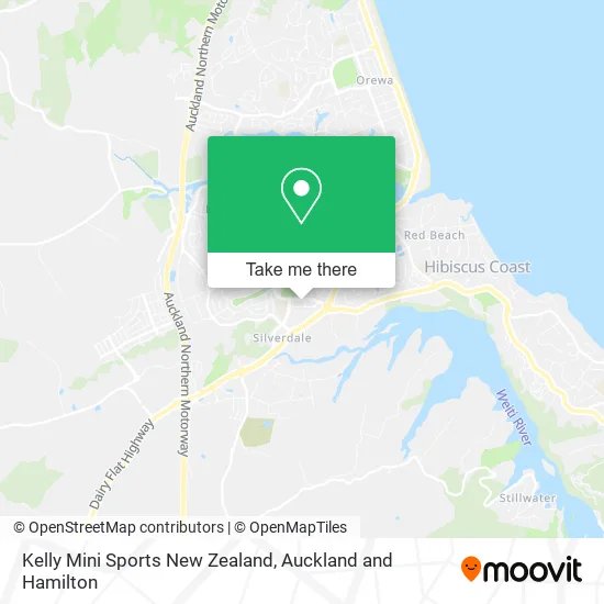Kelly Mini Sports New Zealand map