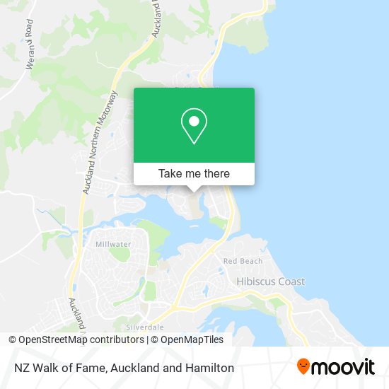 NZ Walk of Fame map