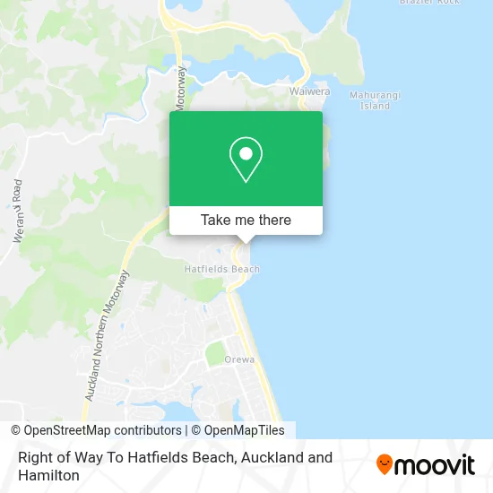 Right of Way To Hatfields Beach map