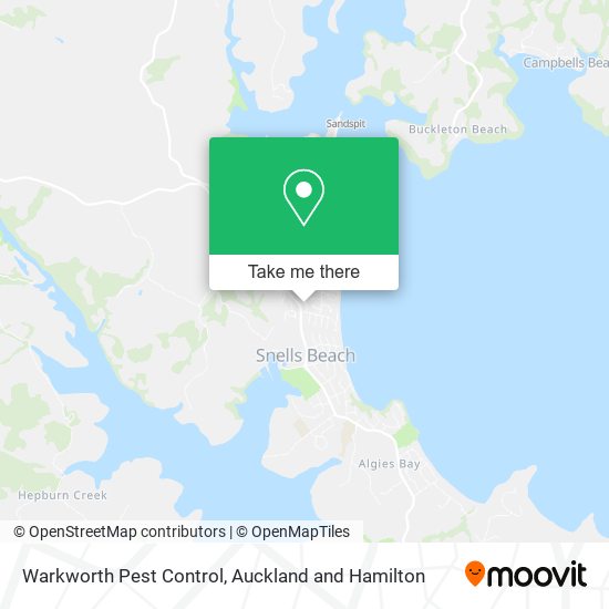 Warkworth Pest Control map