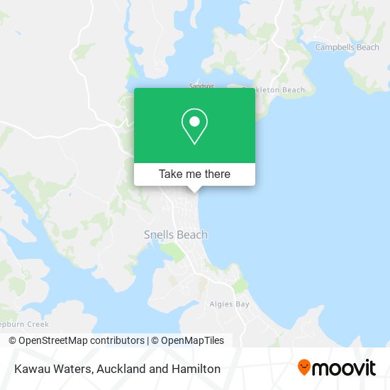 Kawau Waters map