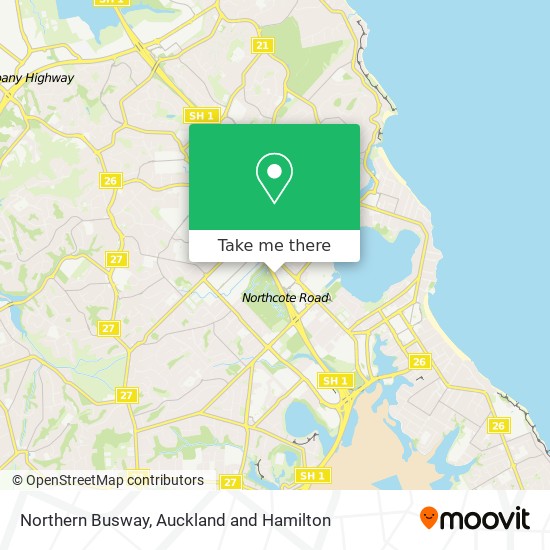 Northern Busway map