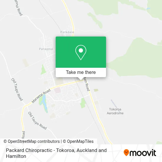 Packard Chiropractic - Tokoroa map