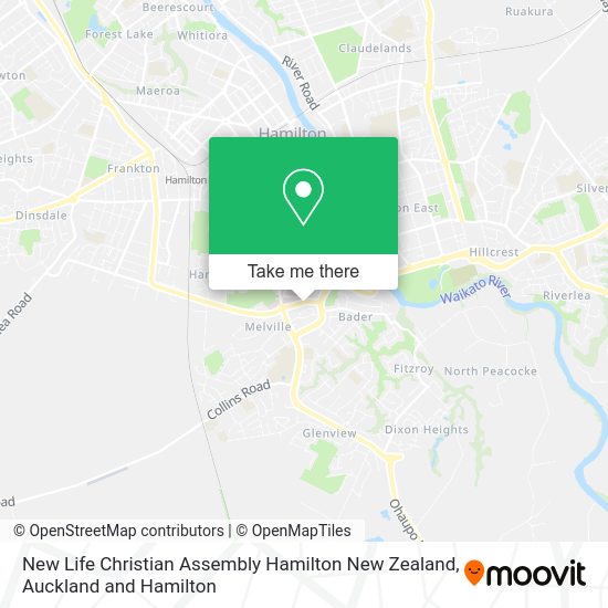 New Life Christian Assembly Hamilton New Zealand map
